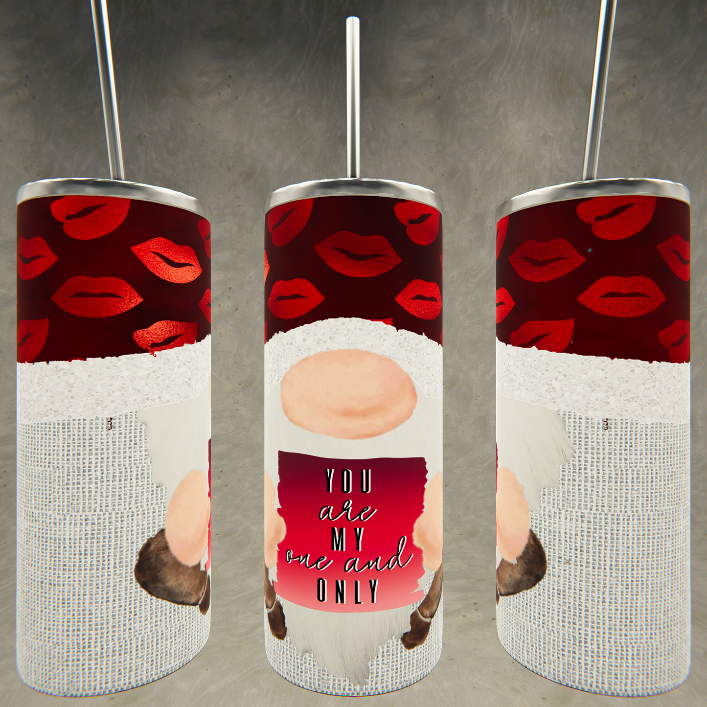 Valentine's Day Gnome Tumbler