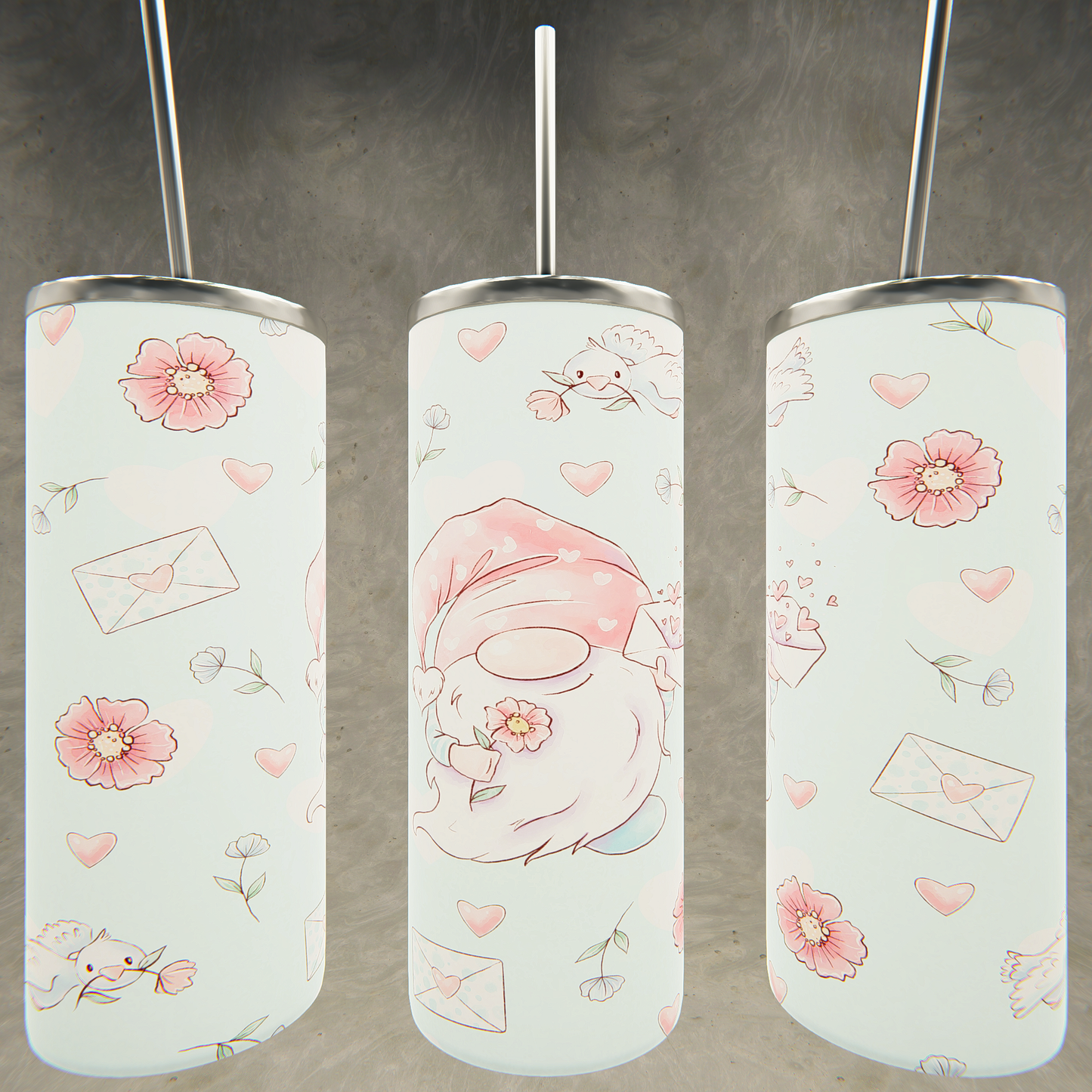 Valentine's Day Gnome Tumbler