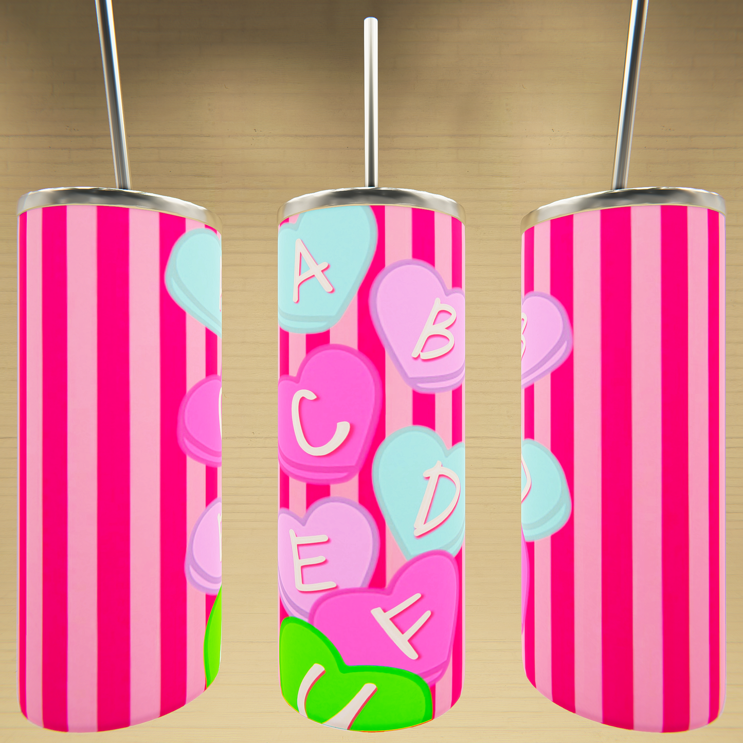 ABCDEFU Conversation Hearts - Valentine's Day Tumbler