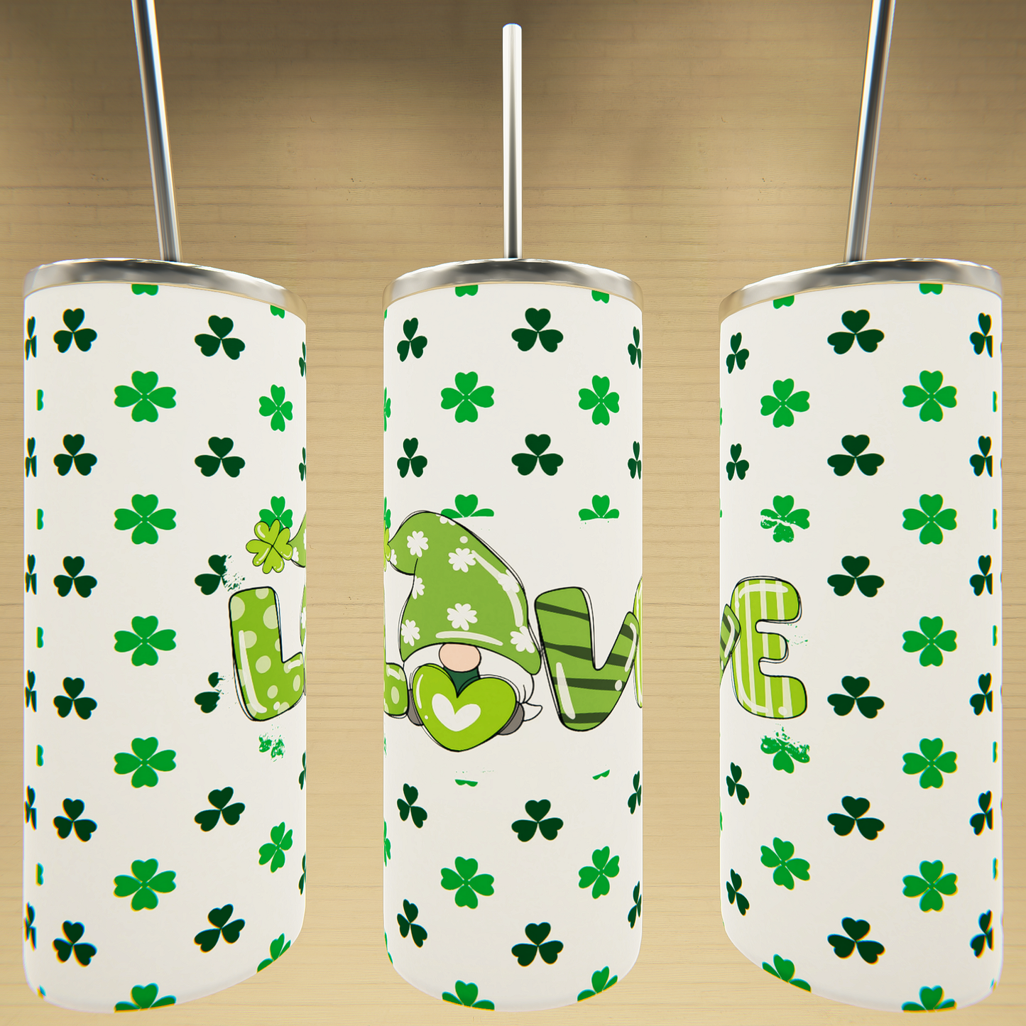 St. Patrick's Day Gnome LOVE Tumbler
