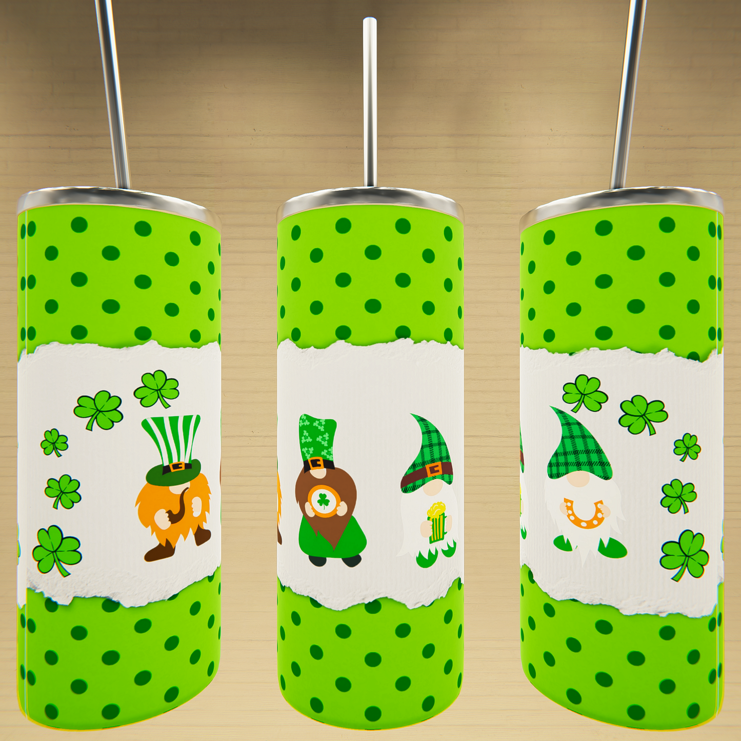 St. Patrick's Day Gnomes Tumbler