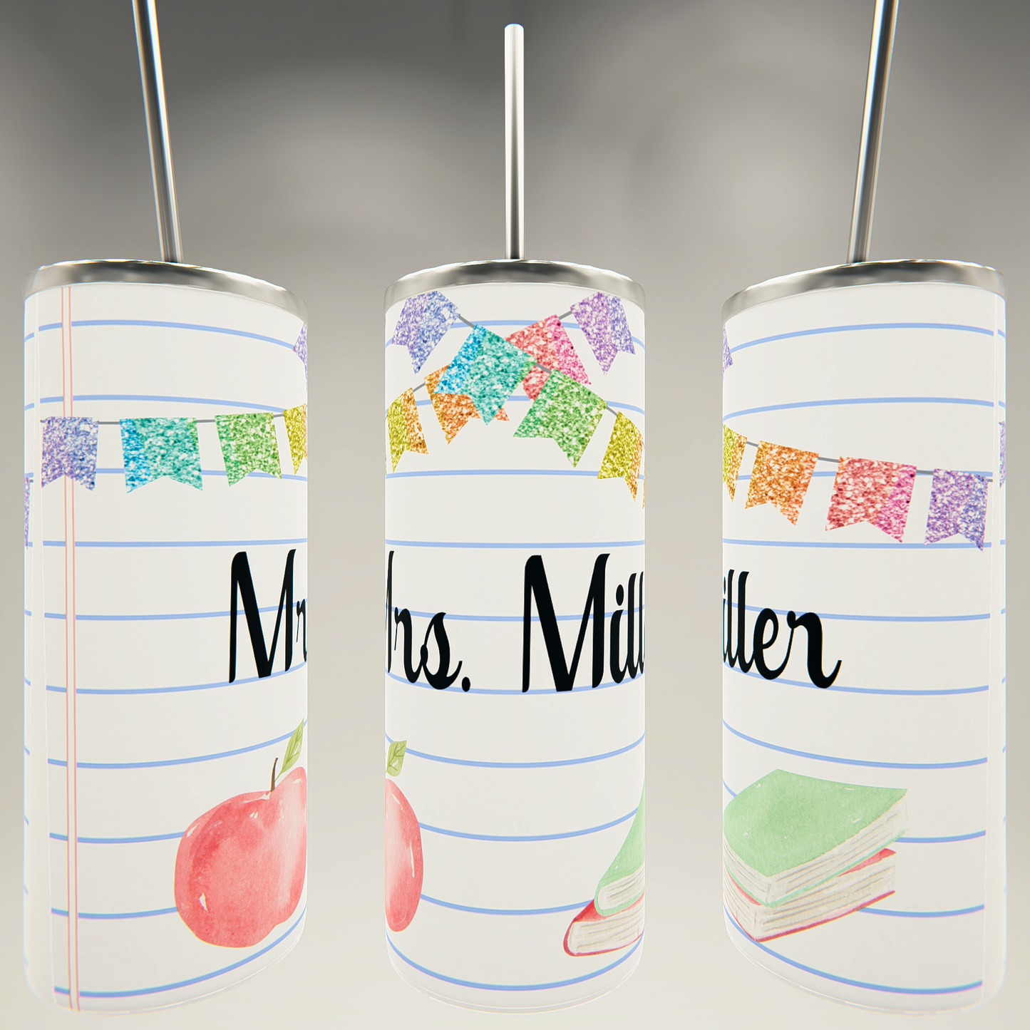 Teacher Lined Paper Tumbler