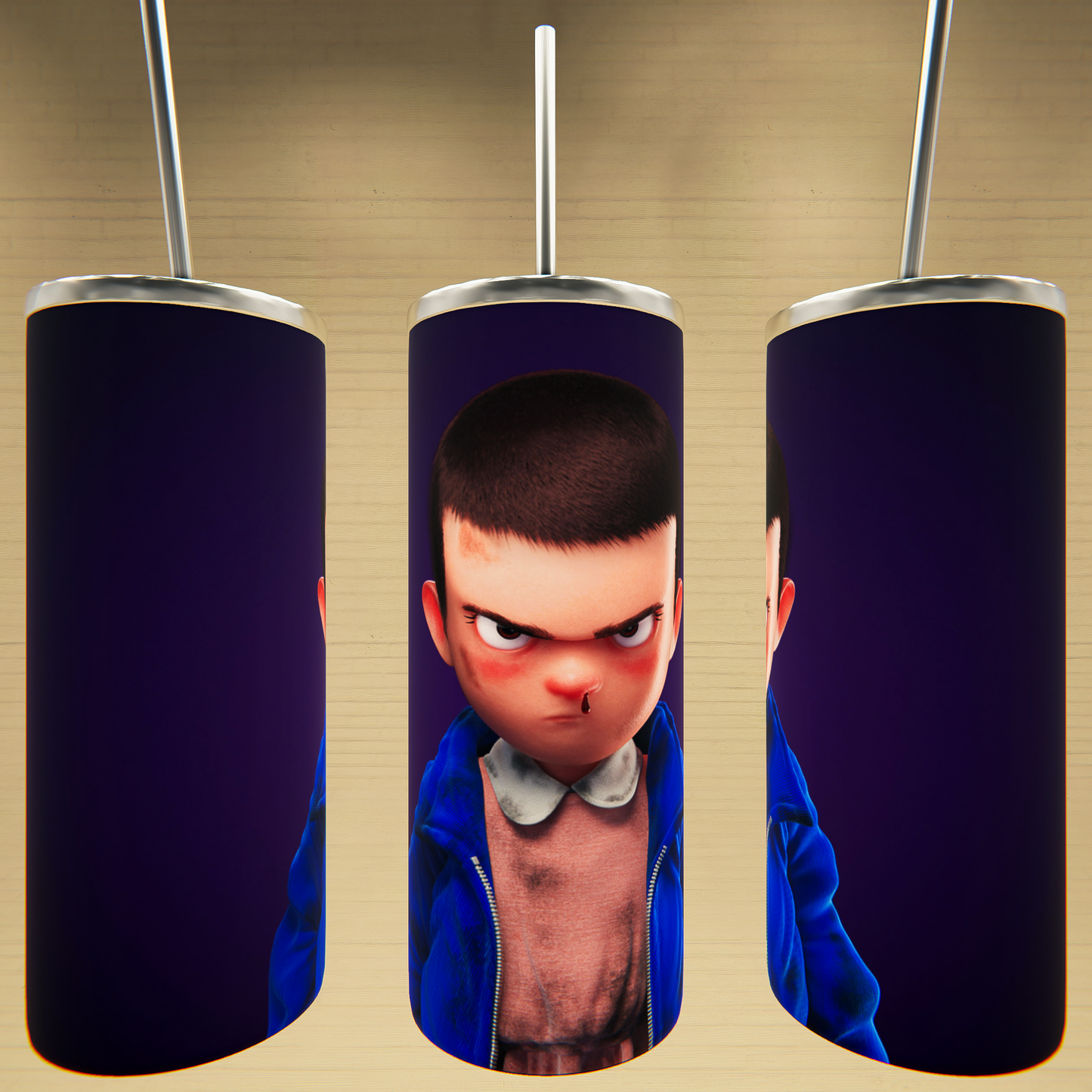 Stranger Things Tumbler - Cartoon Eleven