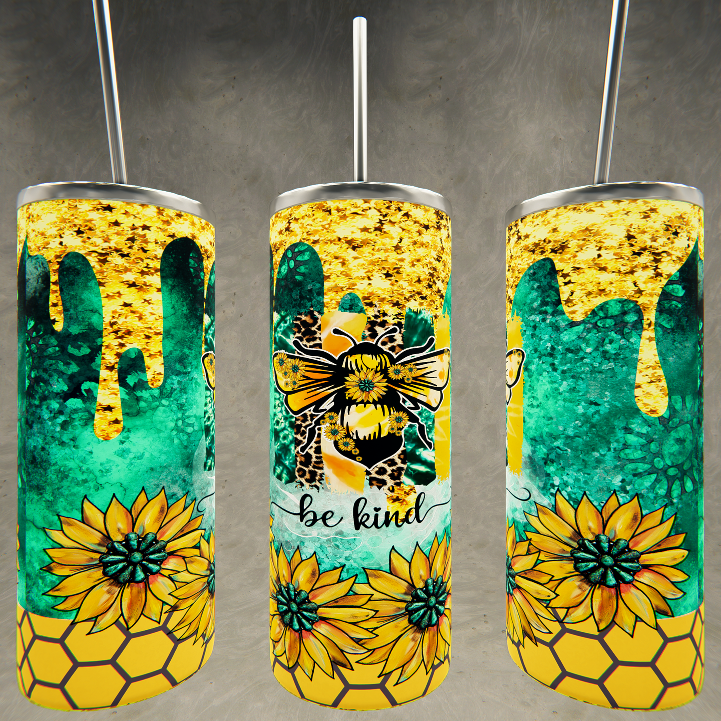 Bee Kind Sunflower Tumbler
