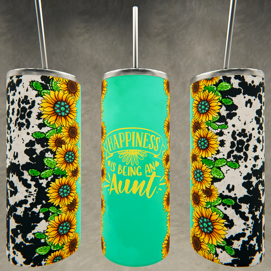Aunt Happiness Sunflower Tumbler