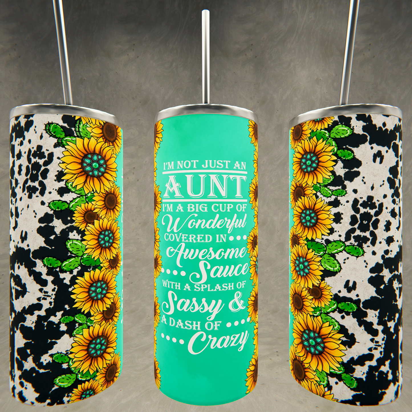 Aunt Happiness Sunflower Tumbler