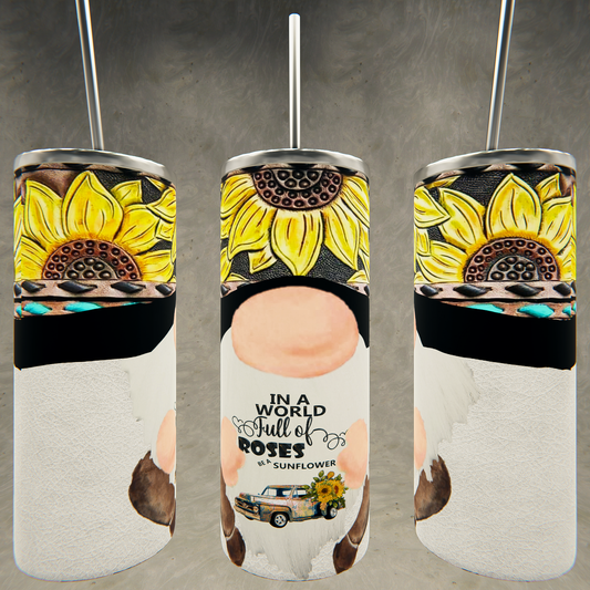 Sunflower Gnome Tumbler