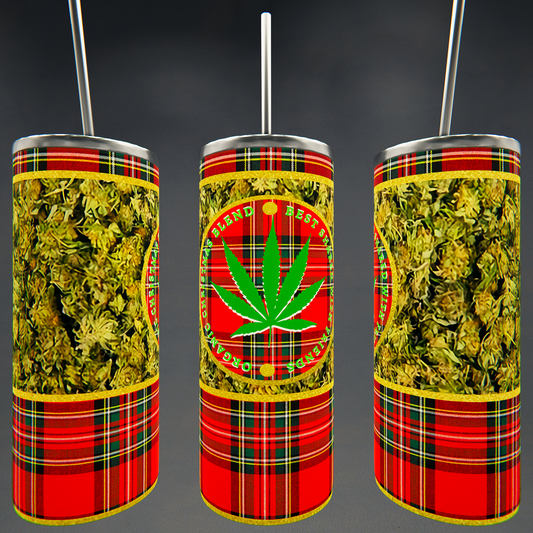 Plaid Cannabis Tumbler