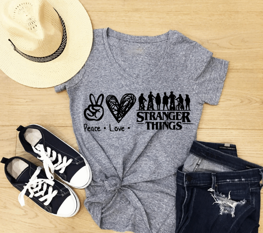 Peace, Love, Stranger Things T-Shirt