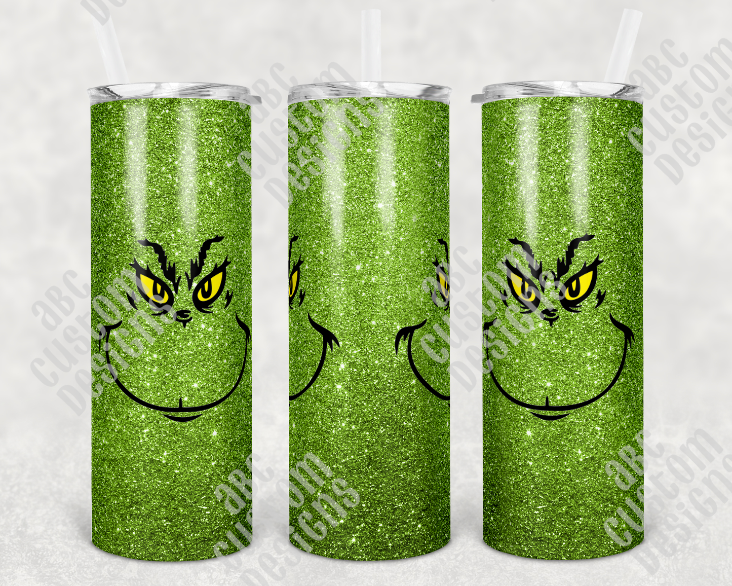 GrinchTumbler - Face with Poem