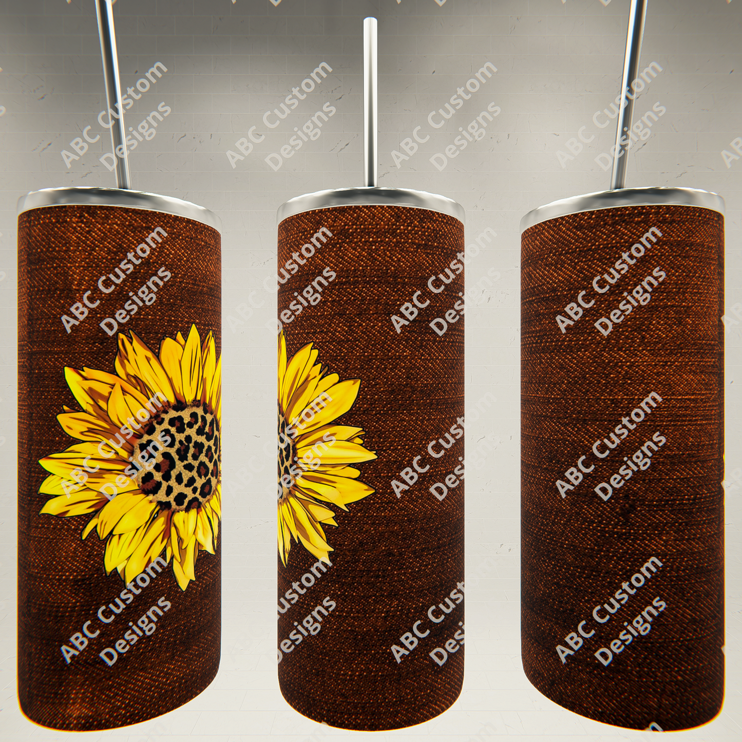 Sunflower Cheetah Tumbler