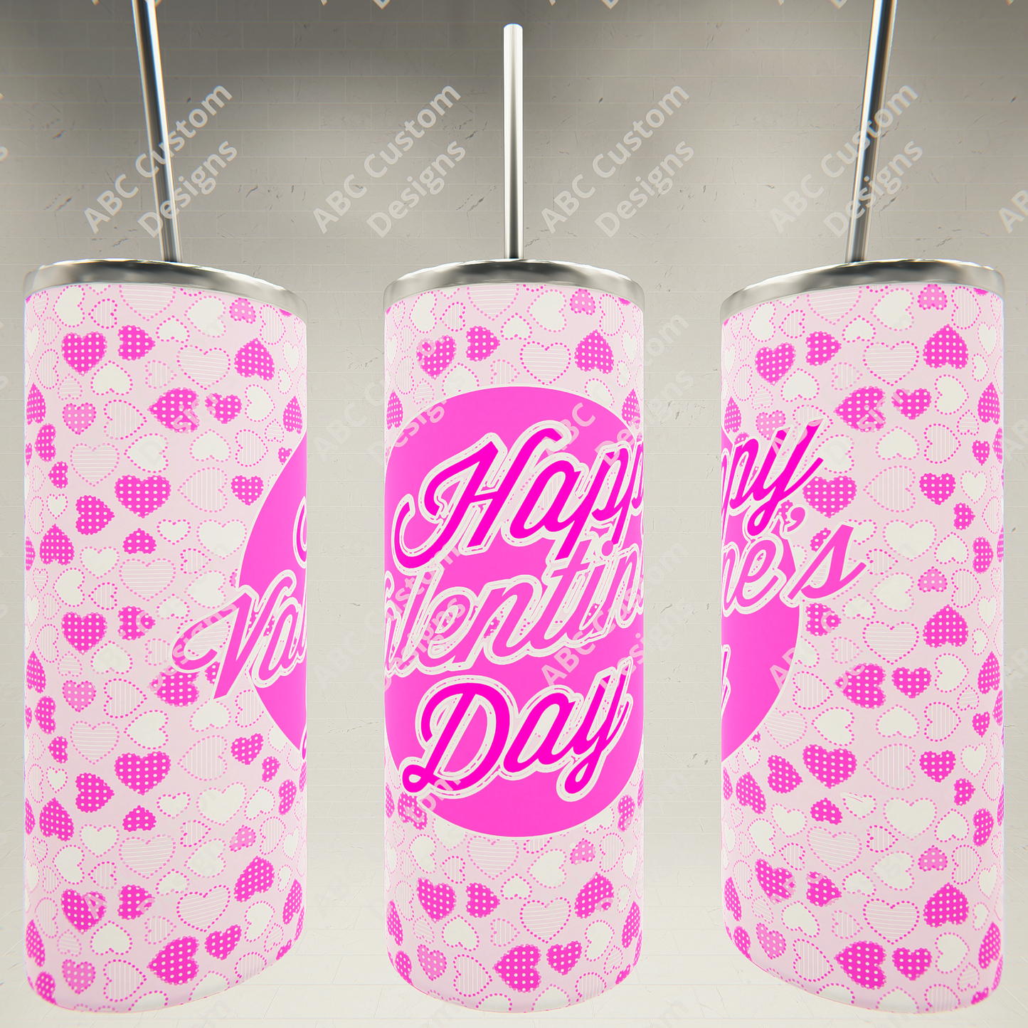 Valentine's Day Tumbler - Pink