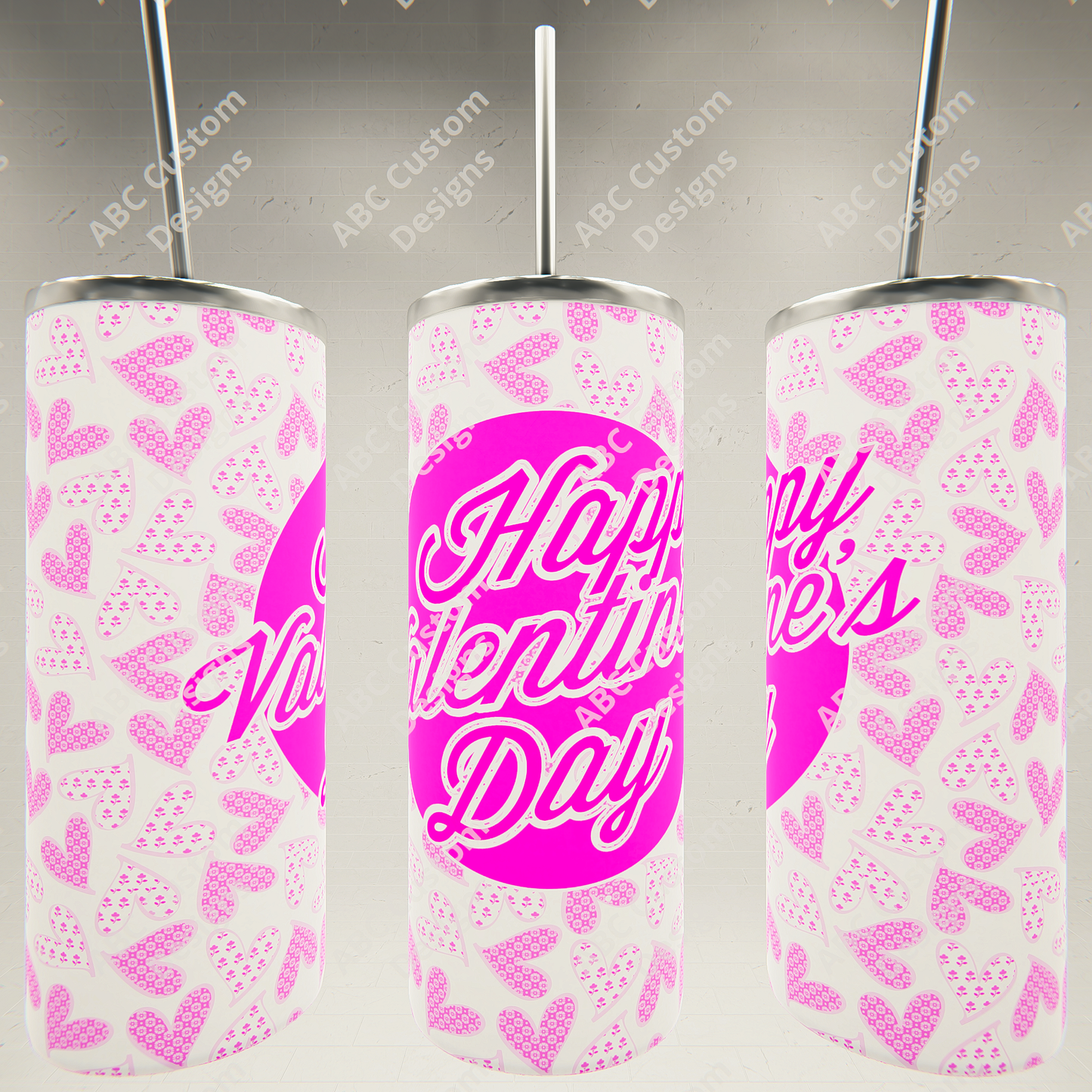 Valentine's Day Tumbler - Pink