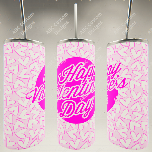 Valentine's Day Tumbler - Pink